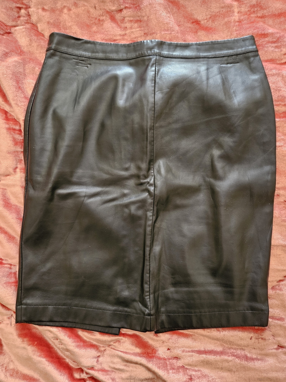 cupcakes & cashmere Black Faux Leather Pencil Skirt